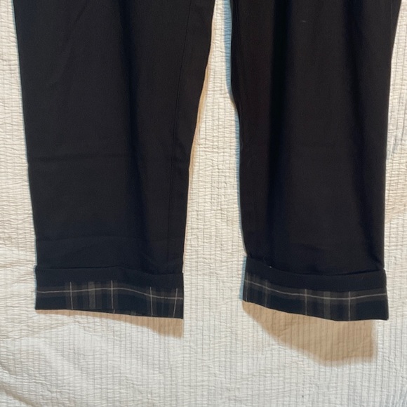 Disturbia Black Plaid Accent Trousers - Picture 5 of 6